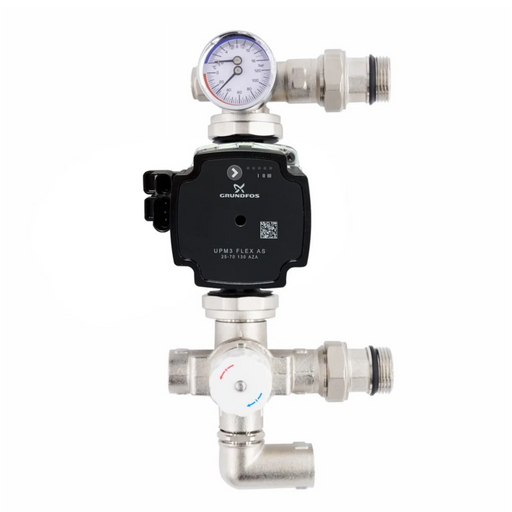 Blending Valve With Grundfos UPM3 Pump Assembled